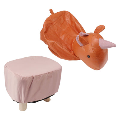 Cute Animal Footstool with Soft Padded Cushion and Prevent Slip Feet Small Footrest Stools for Kids Adults Unicorn