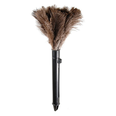 Feather Dusters Brown Washable Portable Compact Chicken Feathers ABS Mini Duster with Handle for Household
