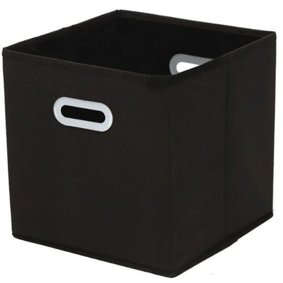 Fabric Cube Organizer Black Dual Handles Foldable Storage Bins Baskets for Home Bedroom Toy Clothing Organize