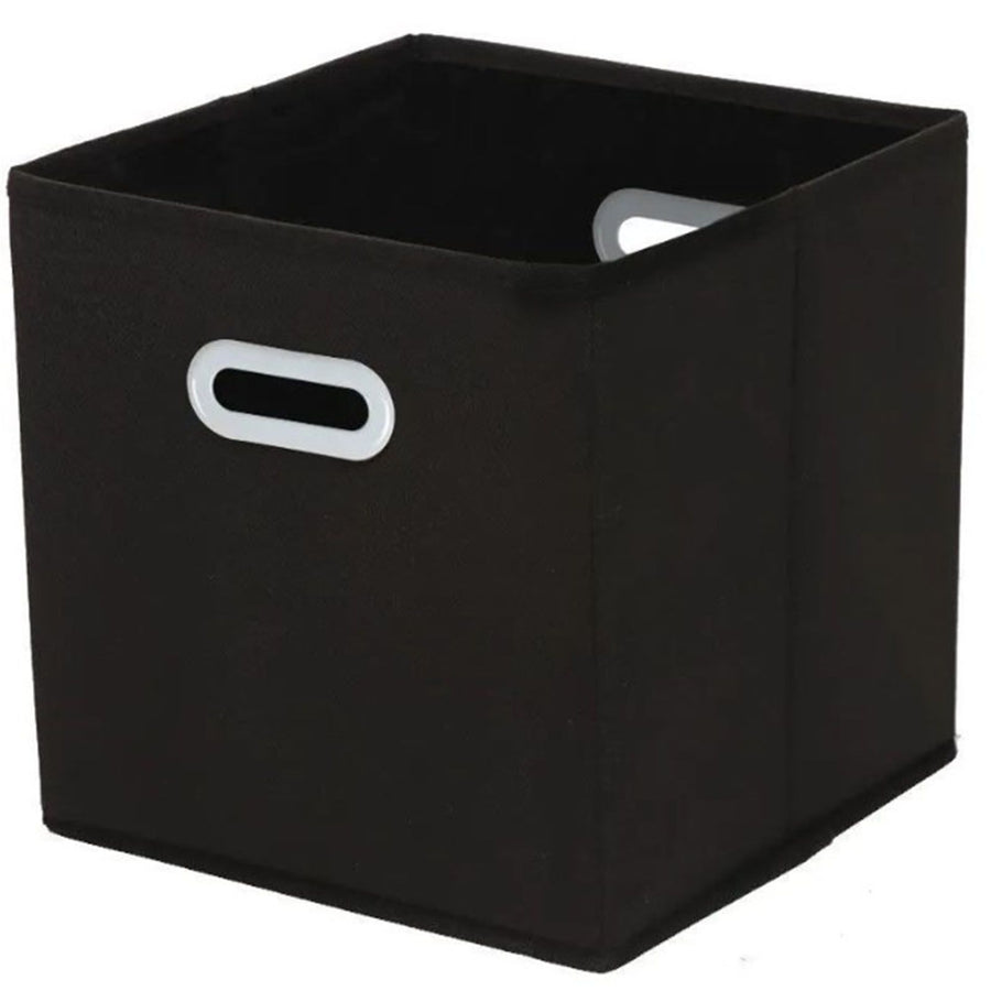 Fabric Cube Organizer Black Dual Handles Foldable Storage Bins Baskets for Home Bedroom Toy Clothing Organize
