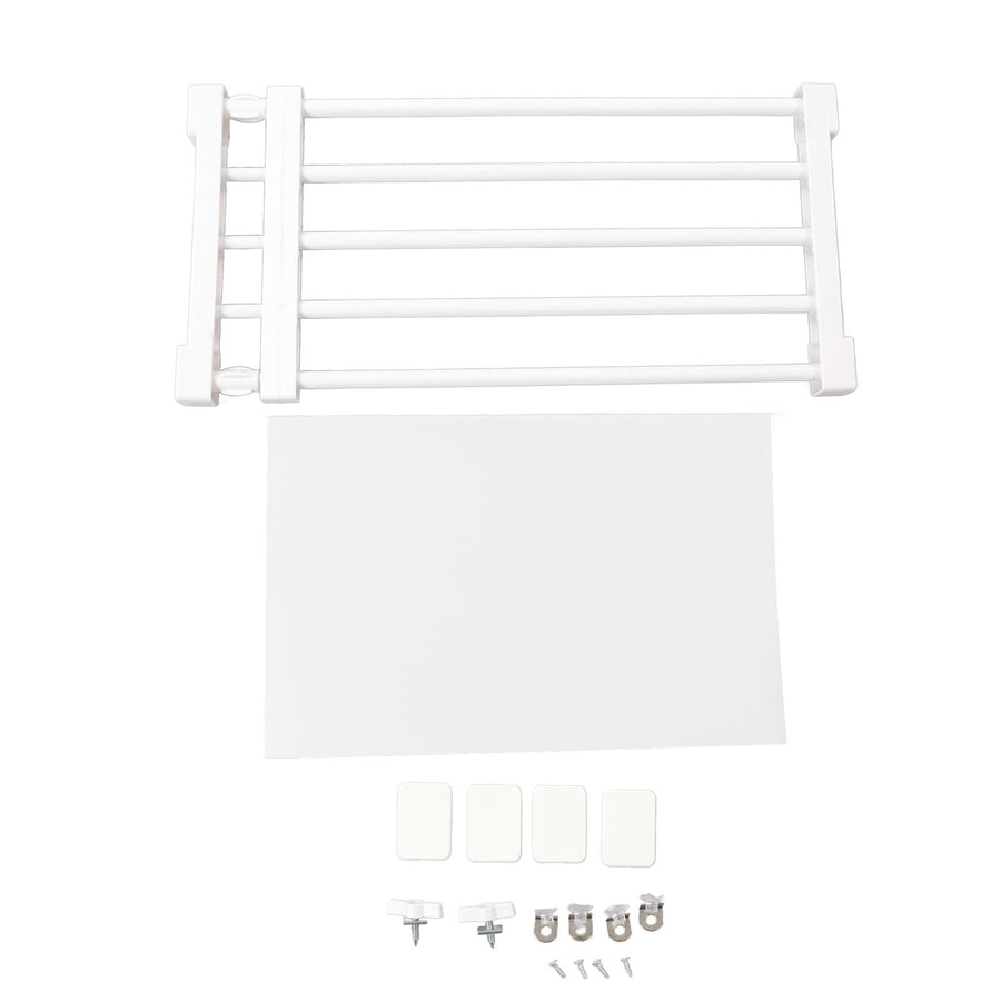 Closet Tension Shelf Expandable Nail Free Cabinet Divider Storage Rack for Wardrobe Cupboard 50‑80cm / 19.7‑31.5in Length