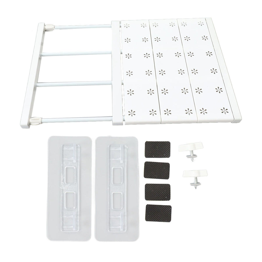 Tension Shelf Adjustable Space Saving Expandable Closet Organizer Dividers for Shoe Cabinet Closet Length 38‑60cm/15.0‑23.6in