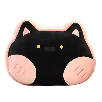 Animal Shape Pillow Stuffed Cushion Toy Flannel Plush Animal Soft Pillow for Kids Christmas Gift Cherry Pink Cat 40x30cm