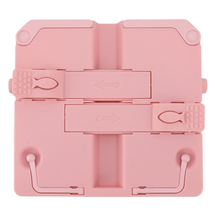 Reading Rack Foldable Portable Round Edges ABS Scratch Resistant Book Stand Holder for School Library Pink