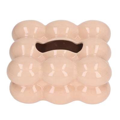 Electroplated Ceramic Tissue Box Case Holder Decorative Elegant Facial Tissue Napkin Dispenser Box Coffee Color