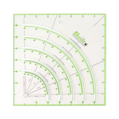 8 Inch Acrylic Quilting Ruler Multifunctional Clear Arcs Fans Quilt Circle Cutter Ruler for Patchwork Sewing Craft Tool
