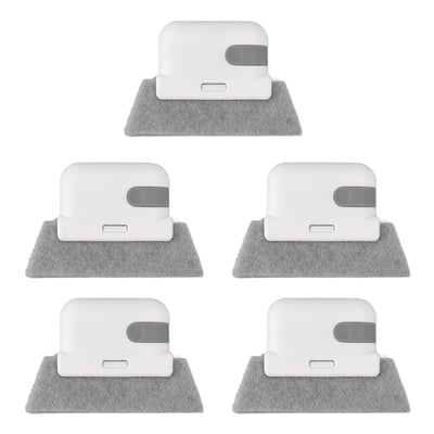 5Pcs Window Track Cleaning Brush Detachable Window Groove Gap Cleaning Brush Tools with Scraper for Window Sliding Door