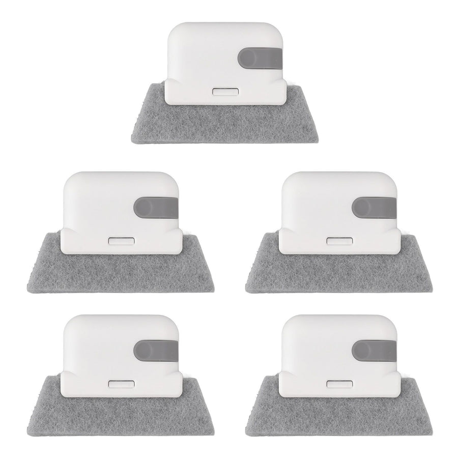 5Pcs Window Track Cleaning Brush Detachable Window Groove Gap Cleaning Brush Tools with Scraper for Window Sliding Door