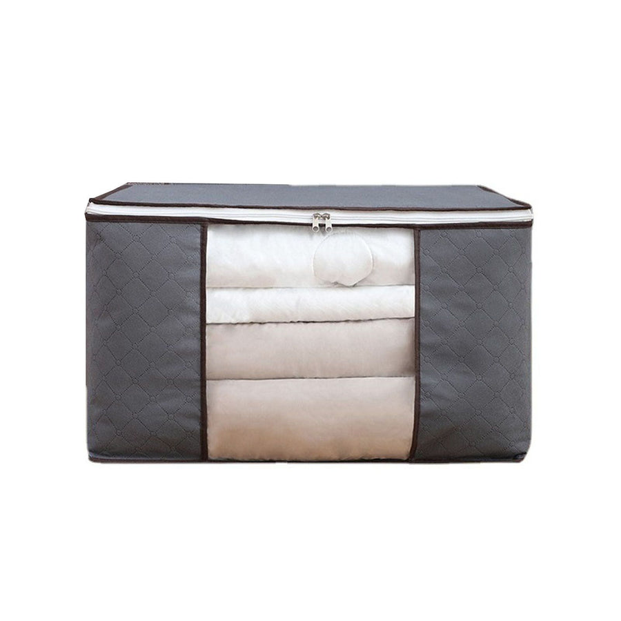 4Pcs Gray Quilt Storage Bag Organizer Large Capacity Breathable House Moving Clothes Packing Bag