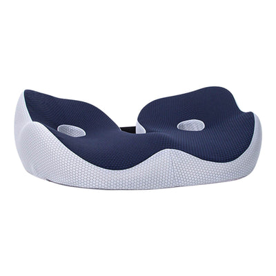 Seating Cushion Soft Comfortable Breathable Buckle Curved Chair Cushion for Office Working Dark Blue 48x39x14cm/18.9x15.4x5.5in(Approx.)