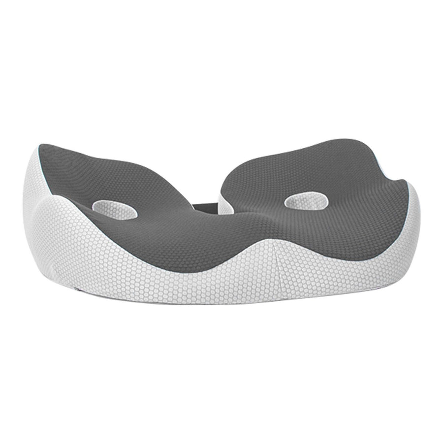 Seating Cushion Soft Comfortable Breathable Buckle Curved Chair Cushion for Office Working Dark Gray 48x39x14cm/18.9x15.4x5.5in(Approx.)