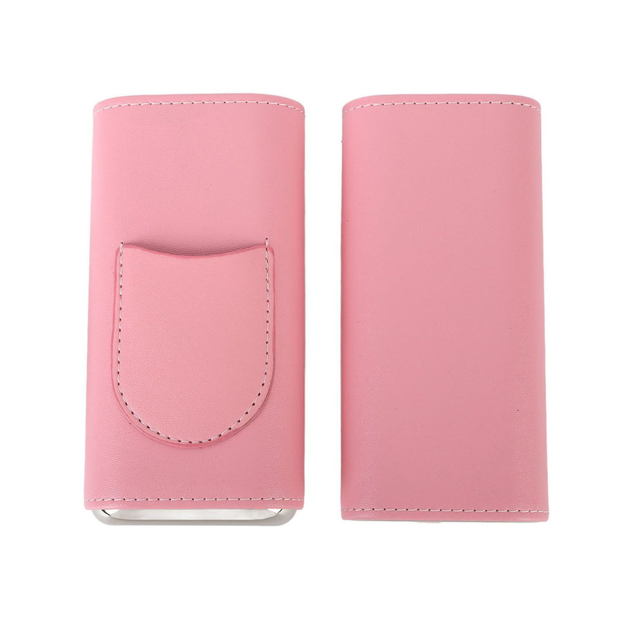 3 Fingers Cigar Case Fashion Elegant Faux Leather Ligthweight Portable Cigar Humidor Box for Travel Daily Pink