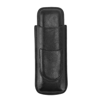 2 Finger Cigar Holder Elegant No Fading 2 Finger Leather Portable Cigar Case for Travel