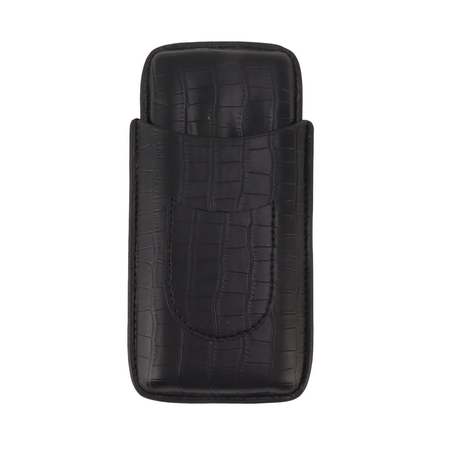 Cigar Holder Portable Tight Stitching Colorfast Lightweight 3 Finger Cigar Humidor Case for Travel Home