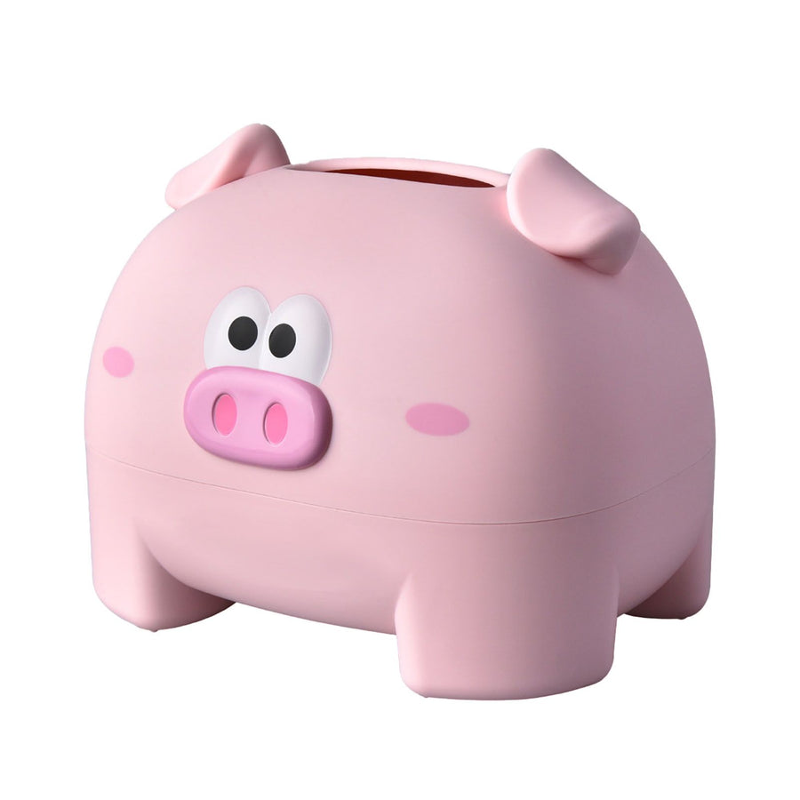 Cute Tissue Storage Box Pig Shaped Decorative Towel Napkin Container Case For Tabletop Pink