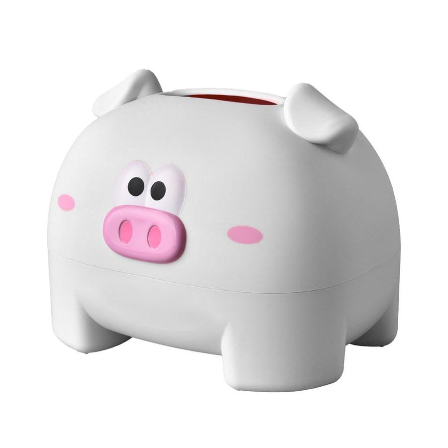 Cute Tissue Storage Box Pig Shaped Decorative Towel Napkin Container Case For Tabletop White