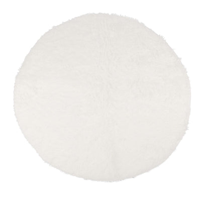 Round Plush Carpet Super Soft Fluffy Carpets Anti Skid Fuzzy Rug Modern Plush Area Rugs for Living Room Bedroom White