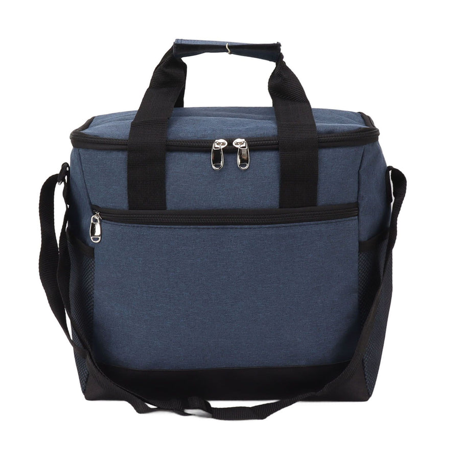 Collapsible Cooler Bag 15L Large Capcity Insulated Leakproof Heat Preservation Food Bag for Beach Picnics Camping Barbecues Blue