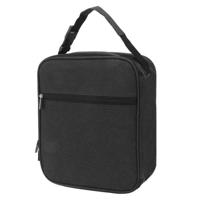 Insulated Lunch Bag 6L Oxford Fabric Leakproof Lining Portable Handle Zippered Lunch Bag for Outdoor Camping Beach Black
