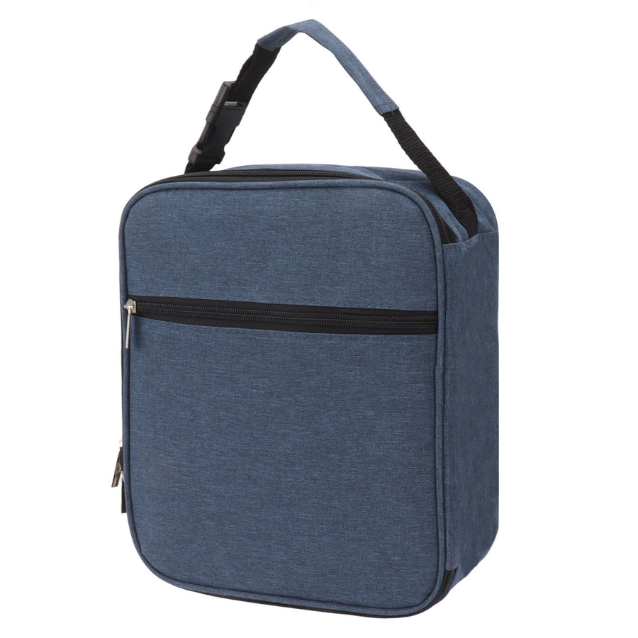 Insulated Lunch Bag 6L Oxford Fabric Leakproof Lining Portable Handle Zippered Lunch Bag for Outdoor Camping Beach Navy Blue