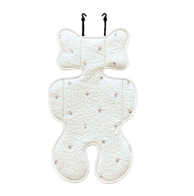 Soft Baby Stroller Seat Cushion Breathable Pure Cotton Infant Car Seat Head Neck Body Support Thin Style Tulip