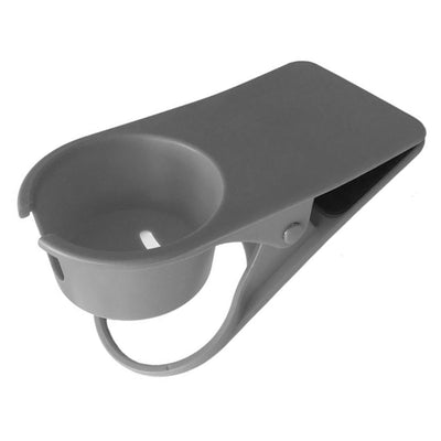 Desk Cup Holder Clip Space Saving Large Multifunctional Table Clamp Mug Stand for Beverage Bottle Gray