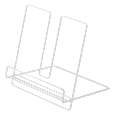 Foldable Iron Display Stand Multifunction Rust Prevention Simple Folding Book Stand for Kids White