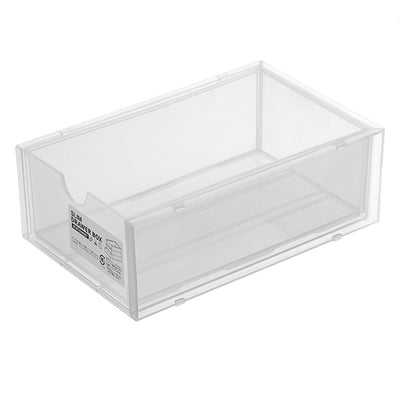 Desktop Storage Box Plastic Desk Makeup Organizer Stationery Supplies Storage Box with Drawer Transparent