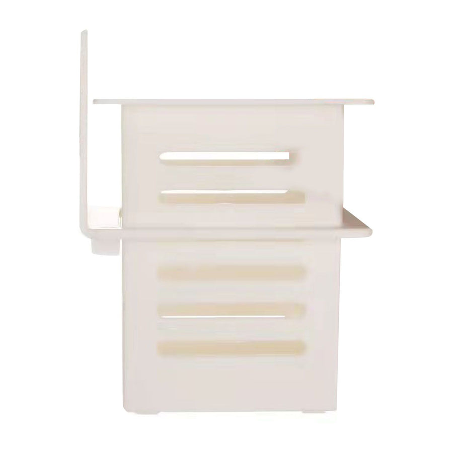 Bathroom Kitchen Draining Shelf Plastic Adhesive Waterproof Small Wall Chopsticks Basket Organizer White