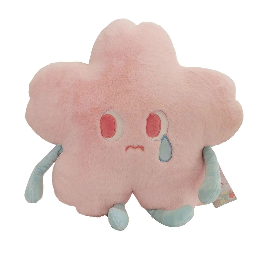 Flower Shape Plush Toy Crying Lively Stylish Stuffed Flower Toy for Living Room Balcony Office Pink 40 X 40cm