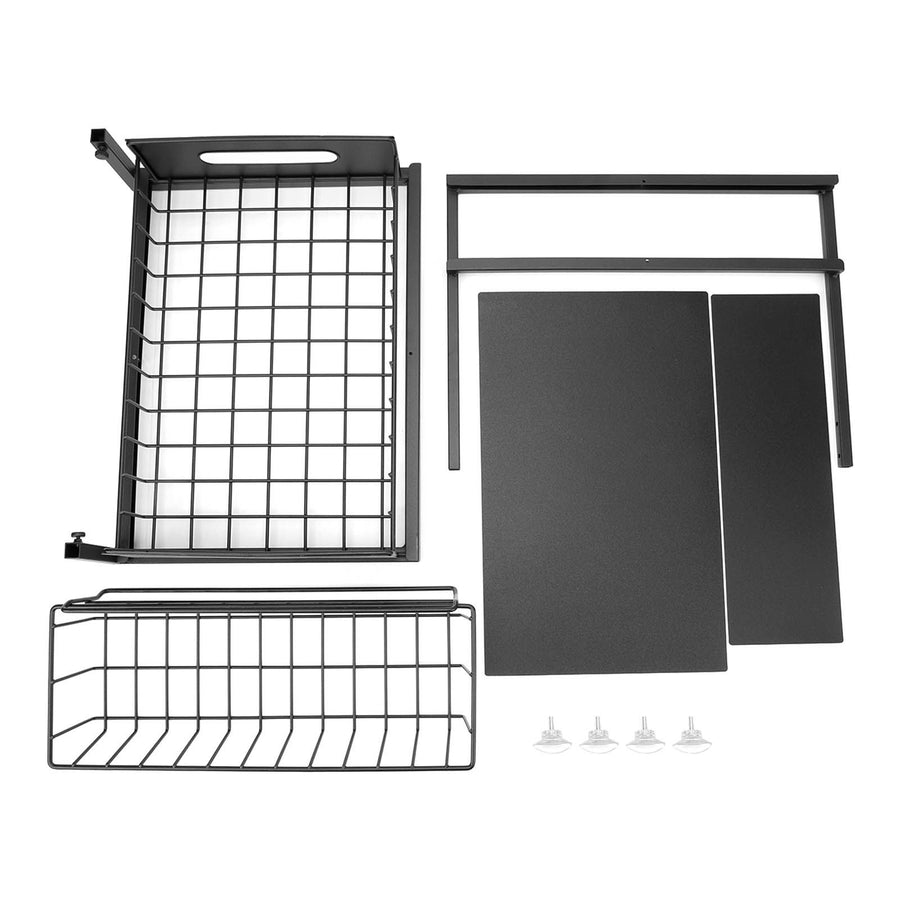 Under Sink Organizers and Storage Sliding Cabinet Basket Organizer 2 Tier Under Bathroom Storage Rack for Bathroom Kitchen Black