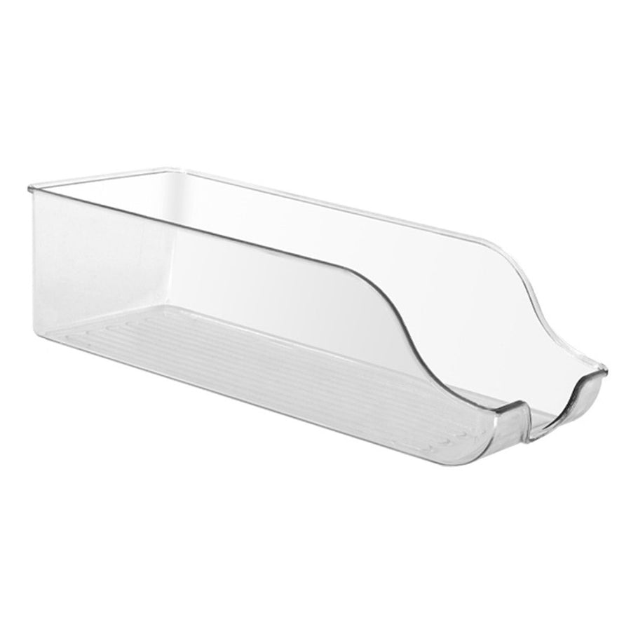 Clear Plastic Storage Bin Refrigerator Organizer Bin Household Double Ear Transparent Storage Box PET Desktop Basket