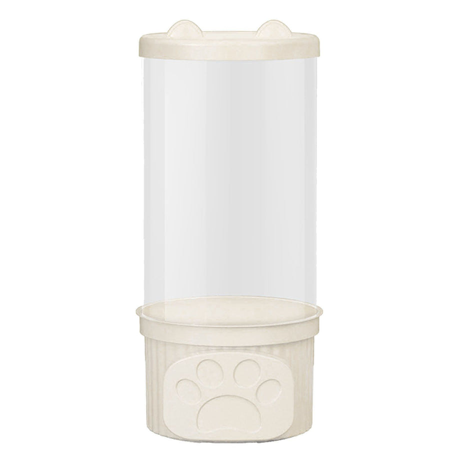 Toy Storage Container PET Transparent Cylinder Plush Toy Display Bucket with PP Lid for Home Organization White