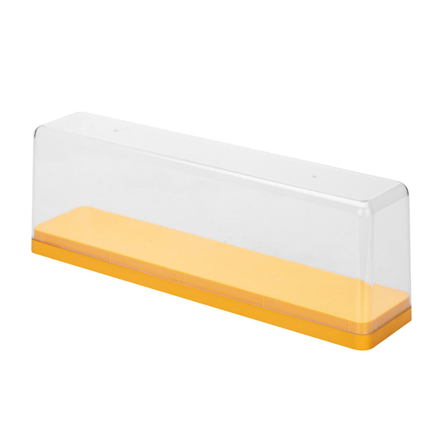 Action Figure Storage Box Dustproof Stackable Transparent Cartoon Figure Doll Display Case Yellow