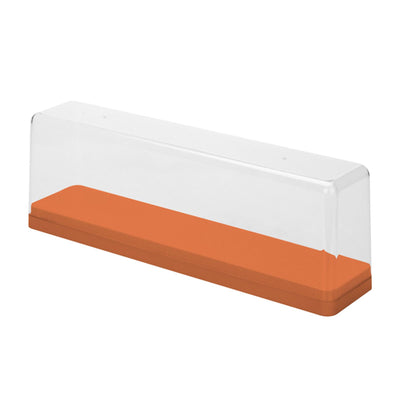 Action Figure Storage Box Dustproof Stackable Transparent Cartoon Figure Doll Display Case Orange