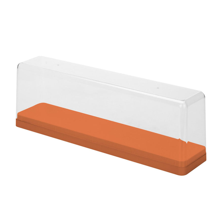 Action Figure Storage Box Dustproof Stackable Transparent Cartoon Figure Doll Display Case Orange