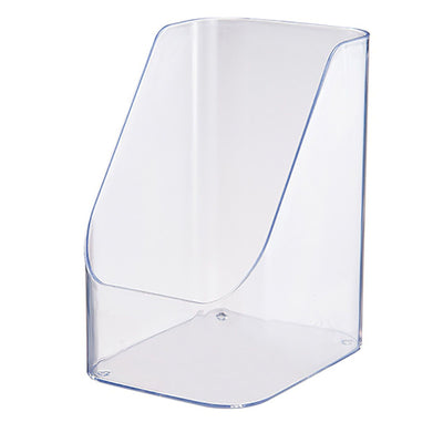 Desktop Storage Box Cosmetic Makeup Organizer Plastic Bathroom Storage Organizer Box Food Storage Bin Organizer Bevel Design Transparent