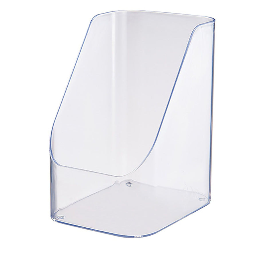 Desktop Storage Box Cosmetic Makeup Organizer Plastic Bathroom Storage Organizer Box Food Storage Bin Organizer Bevel Design Transparent