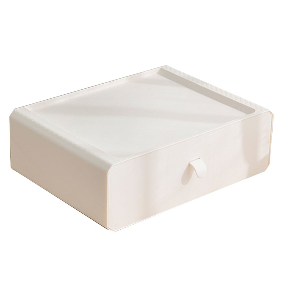 Underwear Storage Box Plastic 15 Grid Compartment Drawer Desktop Accessories for Socks Bras White