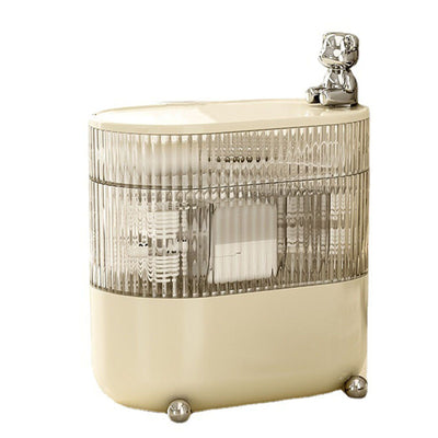 Desktop Storage Box 3 Tier Rotating Divided Organizer for Jewelry Data Cable Cosmetic Cream White
