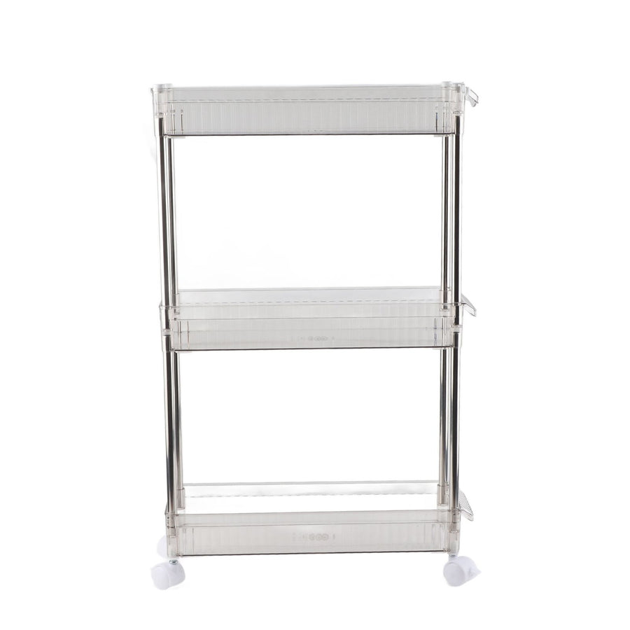 Bathroom Gap Shelf Bathroom Cosmetics Transparent Storage Rack Multi Layer Bathroom Organizer 3 Layers 37x12x50cm