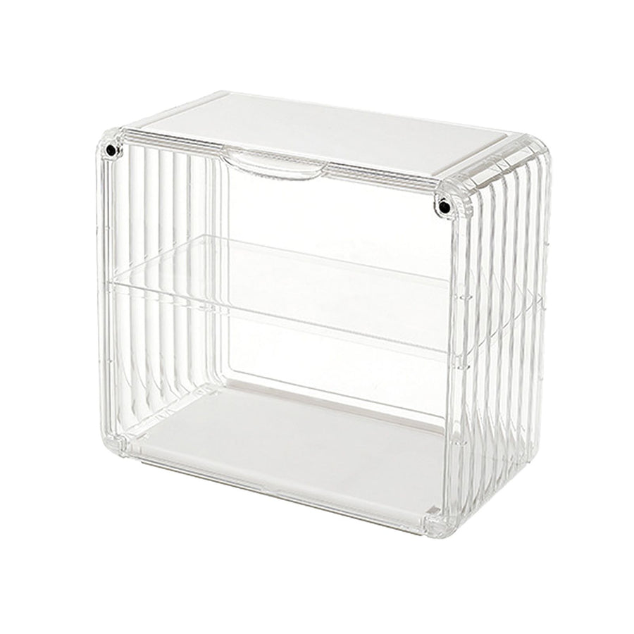 Figure Display Box Acrylic Blind Box Display Case Assemble Collectibles Box Dustproof Protection Showcase for Action Figure Small Size Transparent White