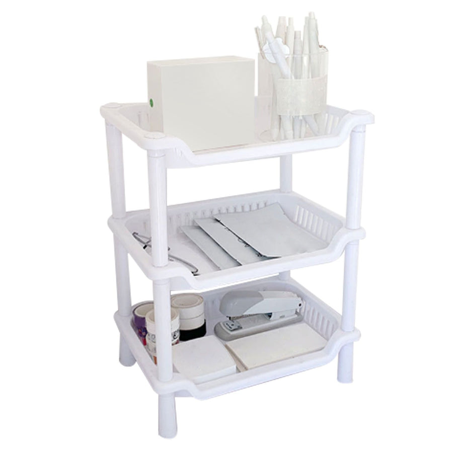 3 Tier Bathroom Countertop Organizer Detachable Multifunctional Makeup Storage Shelf Rack for Bathroom Kitchen Bedroom
