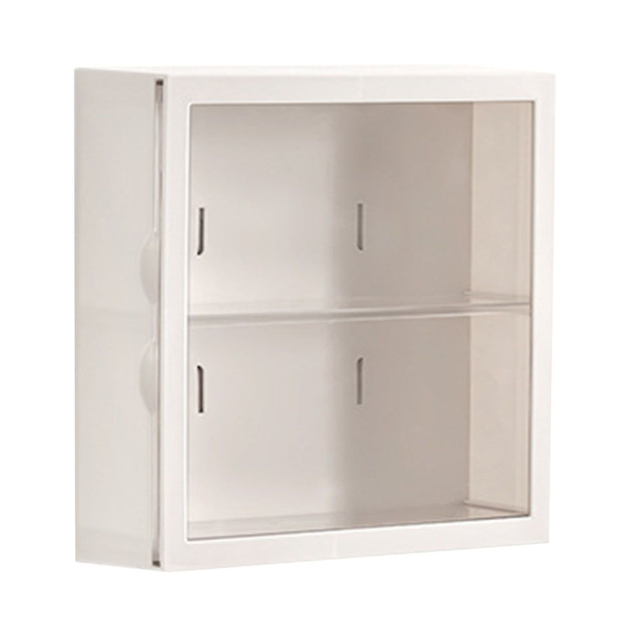 Wall Mounted Showcase Blind Box Figures Display Case Handicraft Storage Display Rack Dust Proof Doll Toy Storage Box White