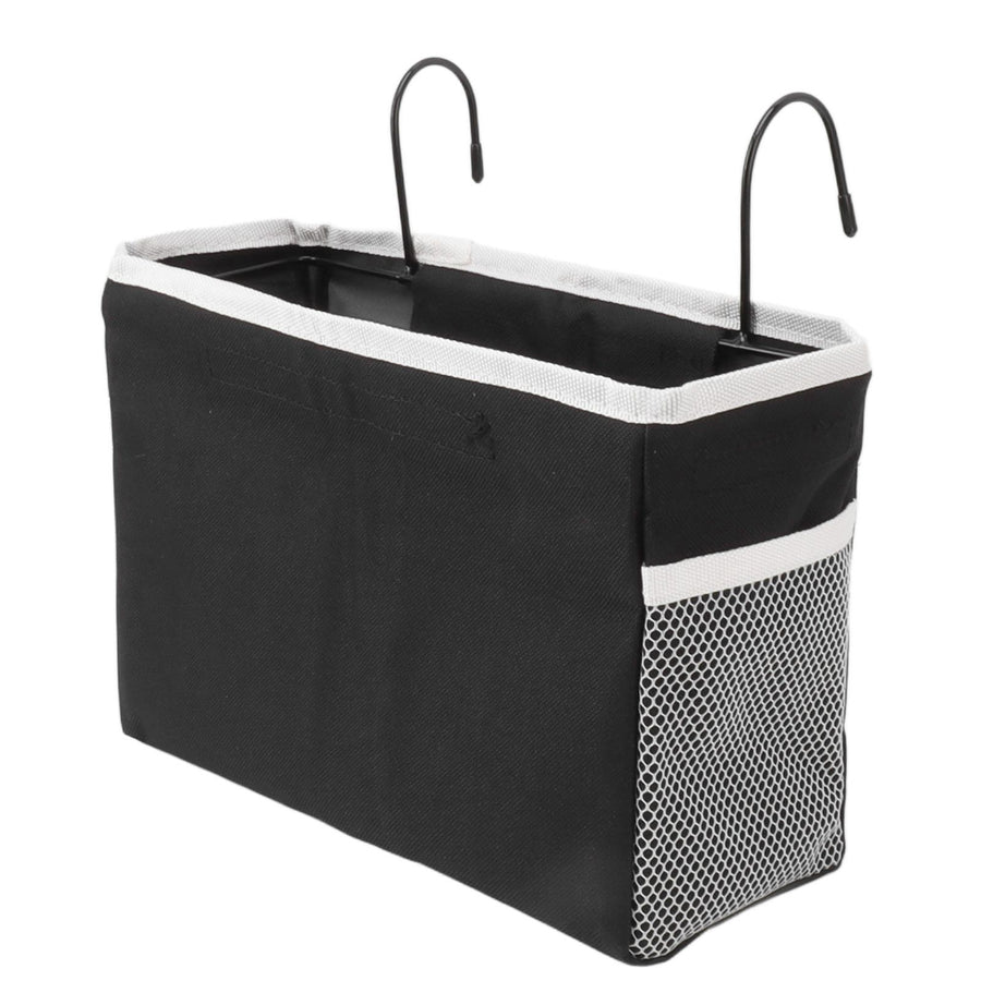 Bedside Storage Basket Hook Hanging Canvas Bag Rail Organization Shelf for Dormitory Office Living Room