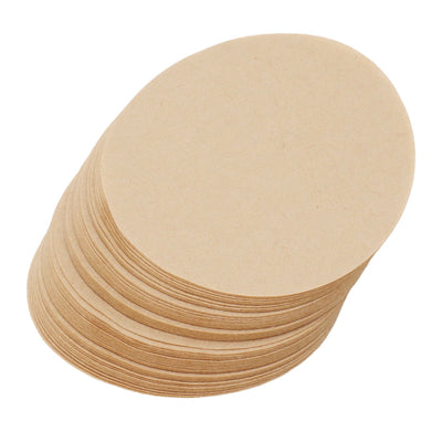 100Pcs 64mm Round Coffee Filter Unbleached Natural Coffee Filter Paper for 1 to 2 People Measure