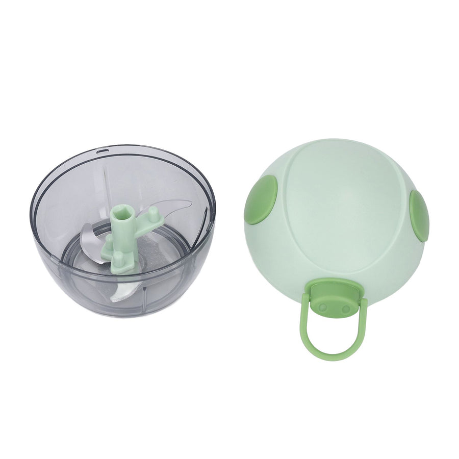 Manual Garlic Chopper Multifunctional Mini Hand Pull String Garlic Mincer Food Processor for Home Green