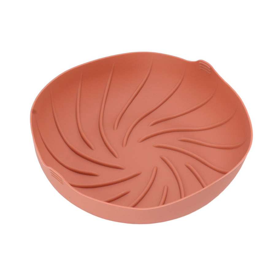 Fryer Silicone Liner Heat Resistant Silicone Fryer Liner Basket Reusable Round Fryers Silicone Pot for Home Kitchen Rose Red