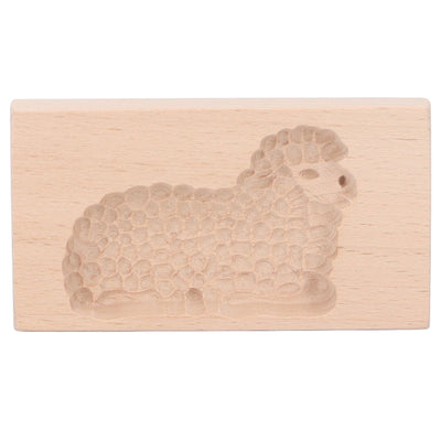 Animal Cookie Mold Lovely Vivid Wooden Biscuit Press Stamp Easy Demoulding Smoothly Cookie Mold Lamb