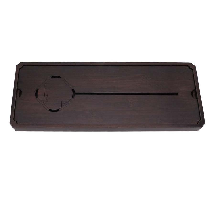 Chinese Water Storage Drainage Tea Tray Bamboo Simple Decorative Robust Household Tea Serving Tray Large Size
